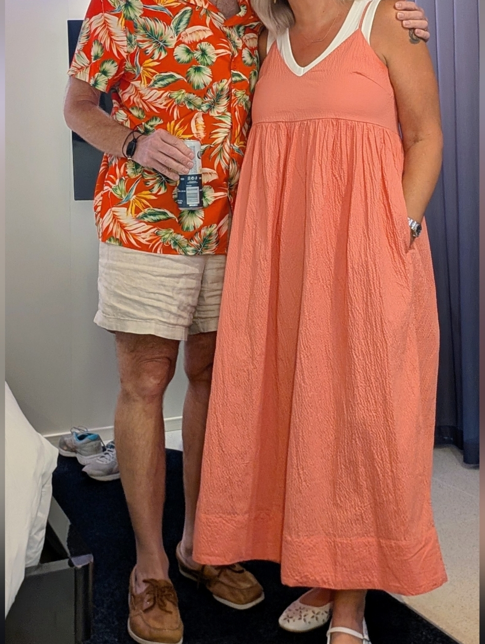 a new day Coral Spaghetti Strap Maxi Dress Size L - Picture 4 of 4